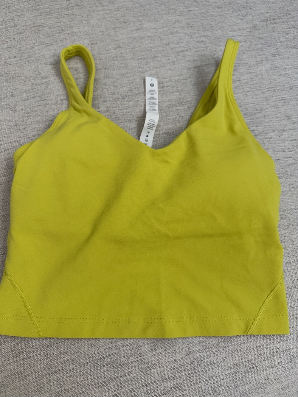 lululemon Align yellow-green cropped sports tank